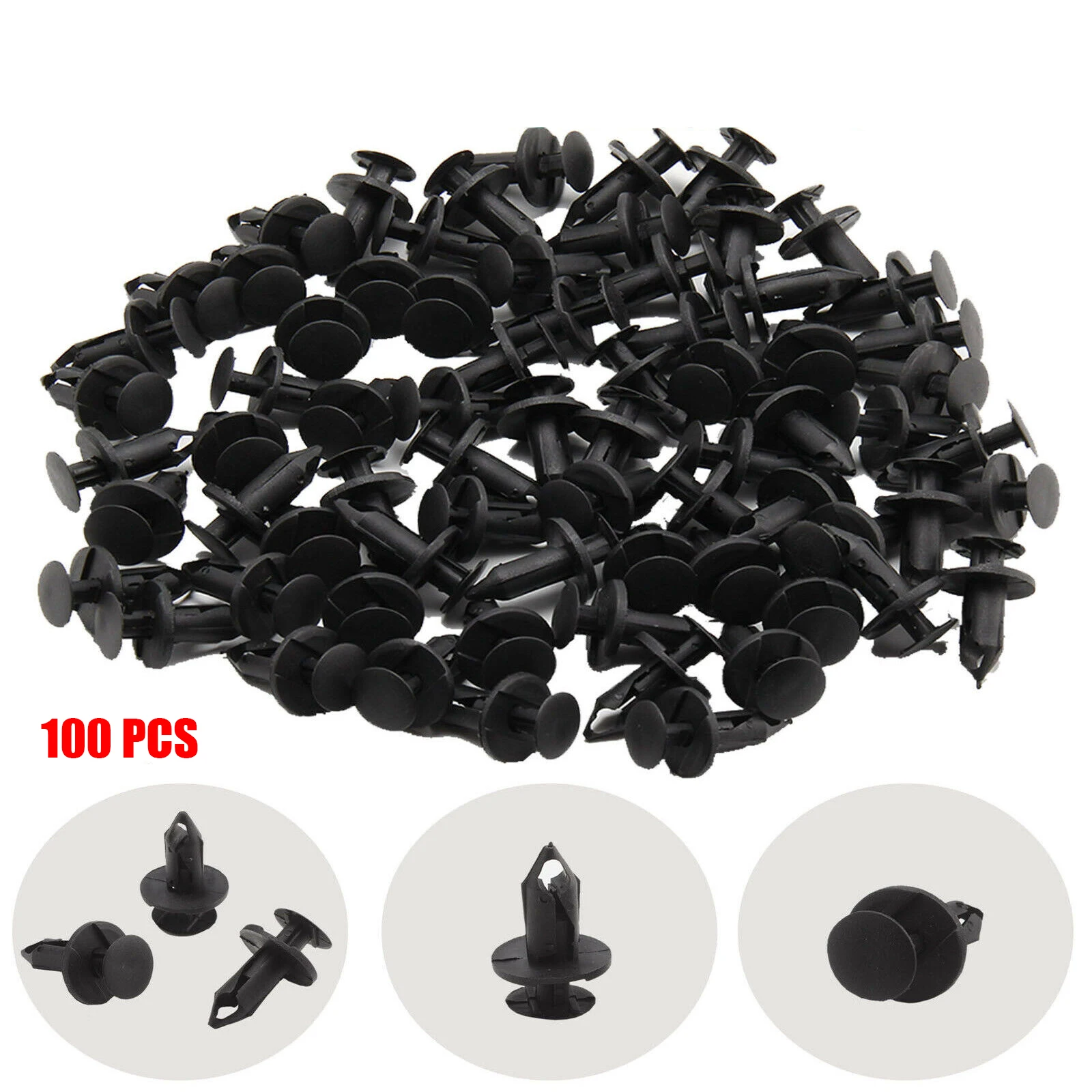 100Pcs Black Longer Long Panel Clips For Vw Transporter T4 T5 T6 Trim Van Carpet Camper Interior Accessories Auto Fastener Clip