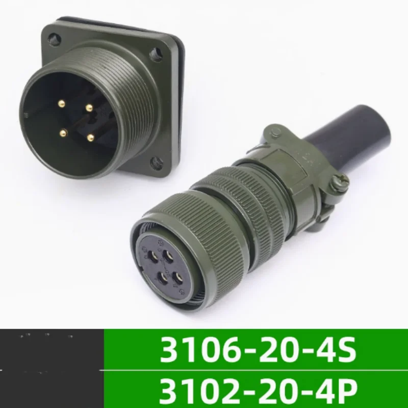 

Водонепроницаемая авиационная розетка военного стандарта 5015, 4-ядерная MS3106A20-4S MS3102A20-4P