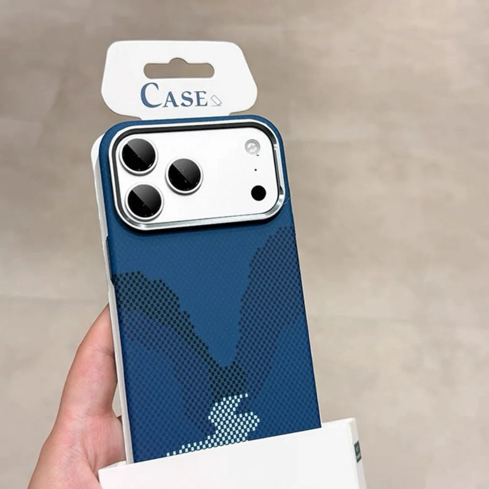 Für MagSafe Carbon Fiber Kevlar Muster Rüstung Telefon Fall für iPhone 17 16 15 14 13 12 Pro Max Schlank stoßfest Harte PC Abdeckung Capa