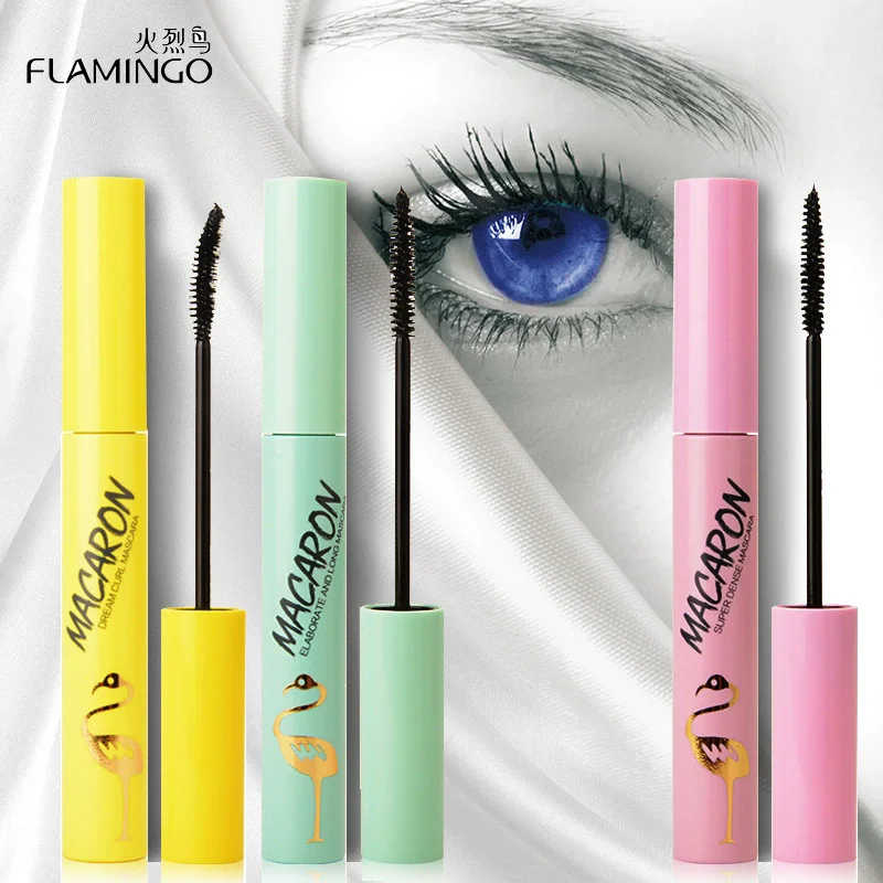มาสคาร่าแบบน้ำ Flamingo Macaron Crisscross Bristles แห้งเร็ว ติดทนนาน กันน้ำ ช่วยให้ขนตาโค้งงอน หนาขึ้น แต่งหน้า
