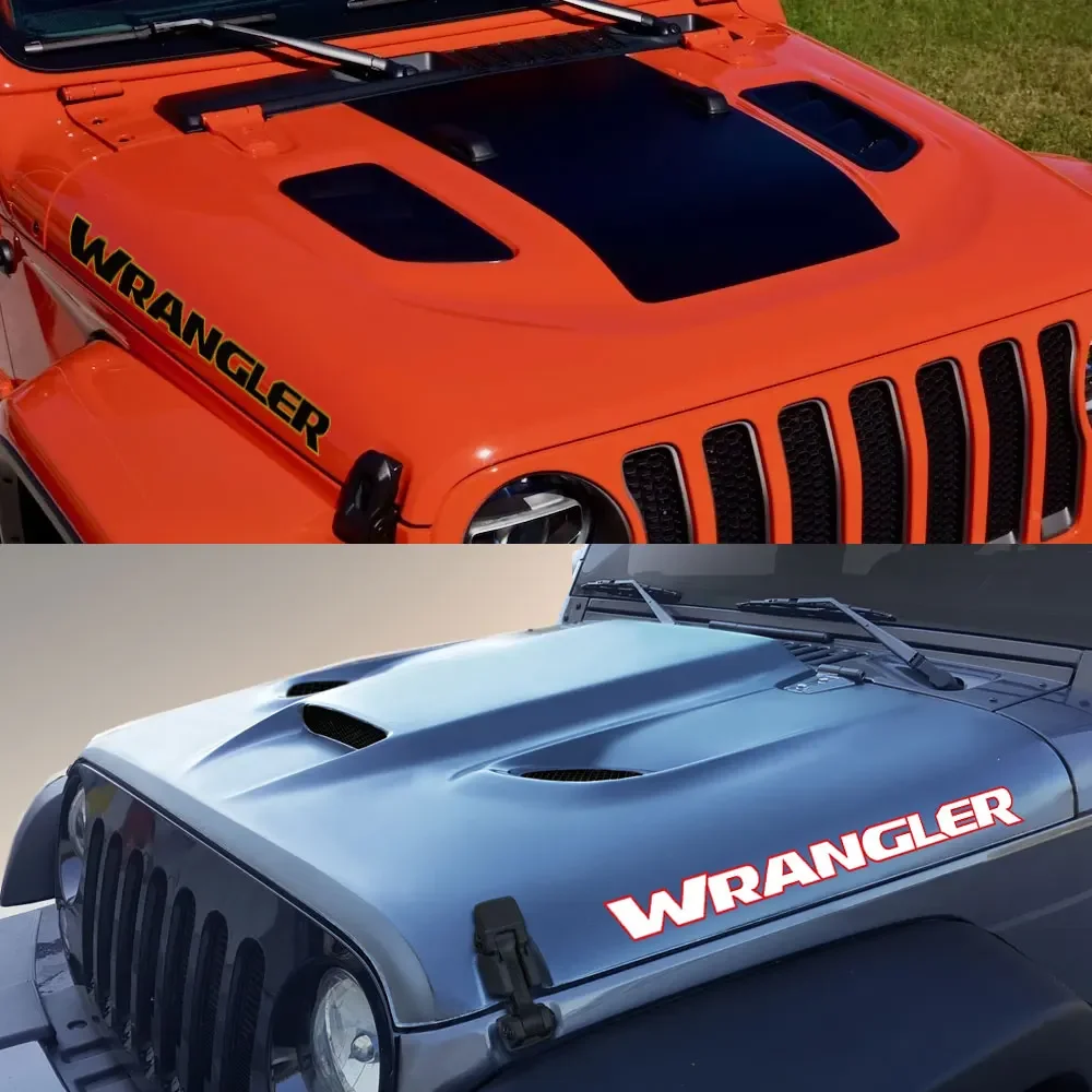 For Jeep Wrangler JK JL TJ YJ Unlimited Sahara Car Hood Cover Engine Stickers DIY Tuning Accessories Vinyl Bonnet Decor Decals
