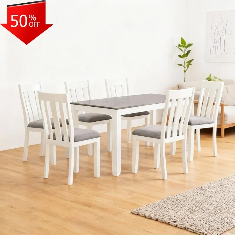 

Extended Dining Table Set 6 Chairs Modern Luxury Furniture Coffee Table Living Room Cabinets Mesa Industrial Dresser Machine