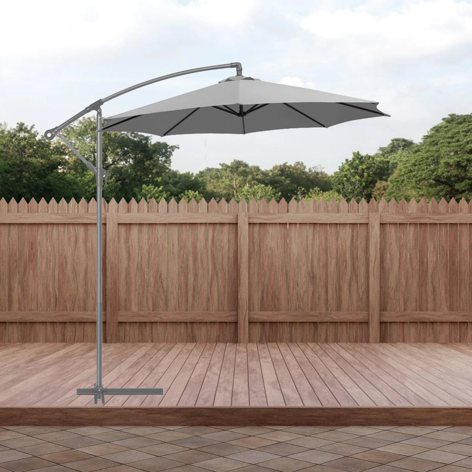 

Сменный навес для зонта для патио, 9,5 футов, защита от ультрафиолета, ветрозащитная непромокаемая ткань для садового зонта для открытого патио, двора, бассейна