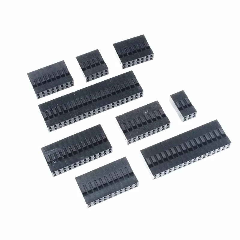 50PCS 2.54mm Dupont Connector Double Row Plastic Shell Cable Jump Wire Housing Plug for Electronics