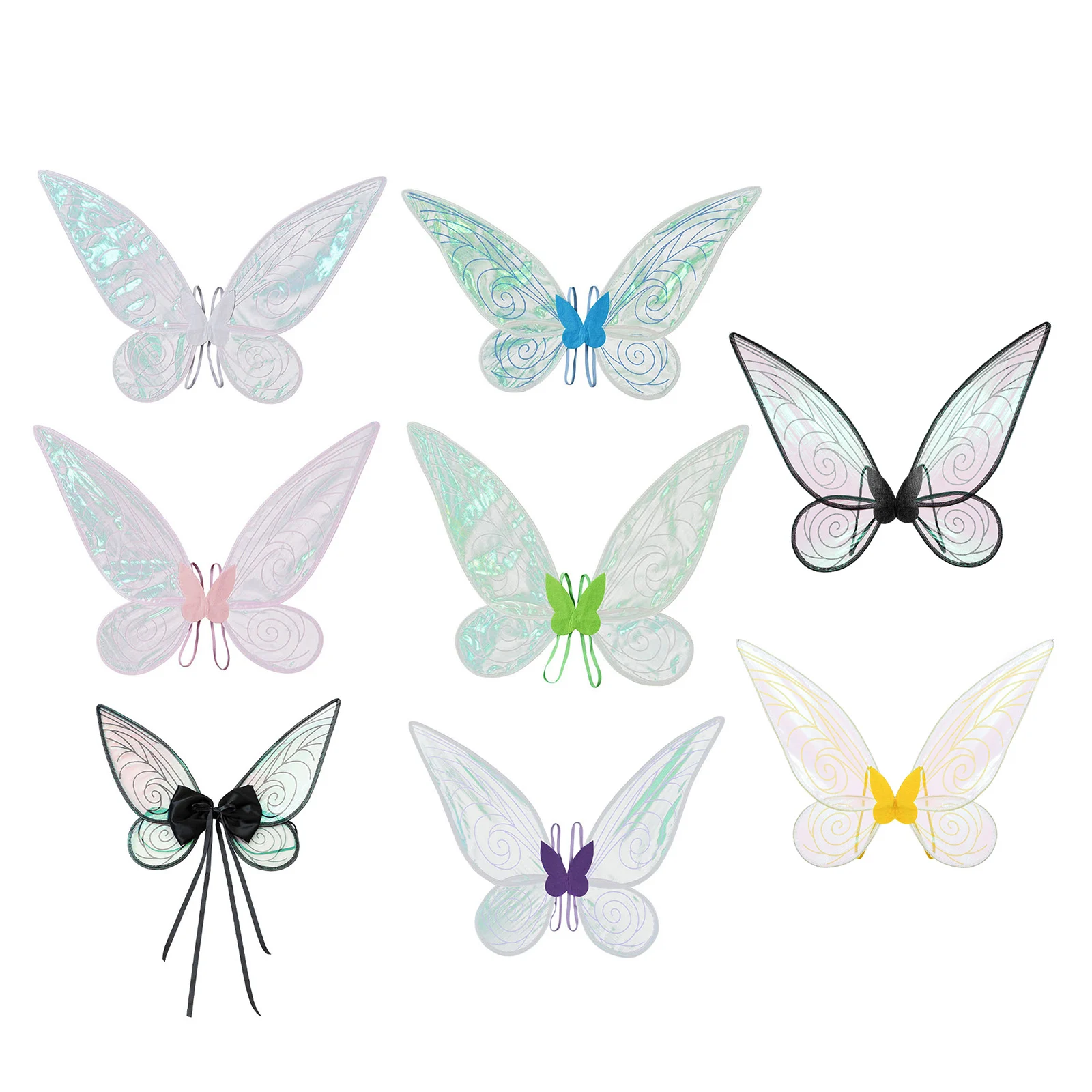 Halloween Costumes for Girls Butterfly Fairy Wings for Cosplay Costumes Sparkle Fairy Princess Wings Party Favor Accessories