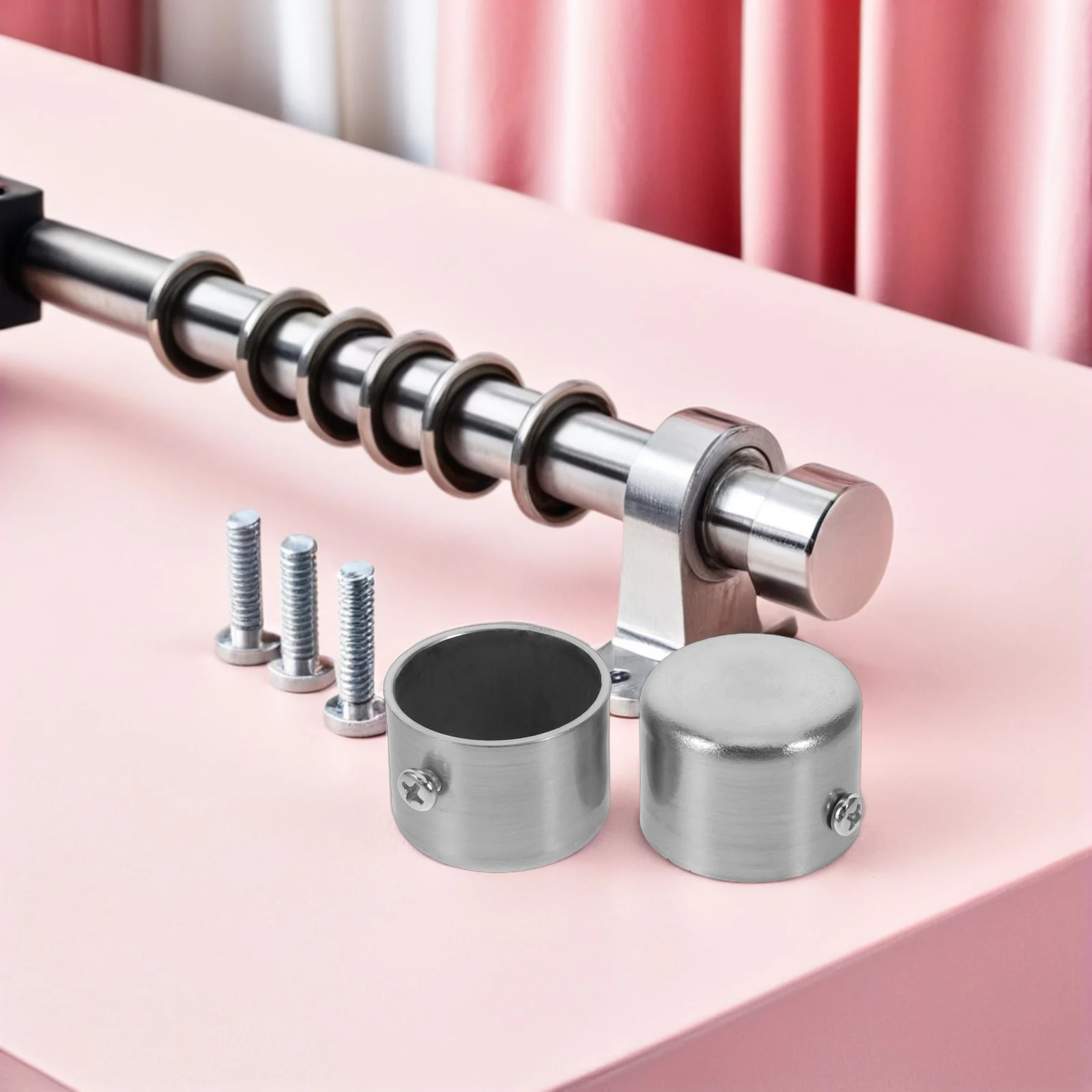 

2Pcs Roman Rod End Caps Alloy Curtain Rod Finials Decorative Replacement Finial Tips for Drapery Rods Window Curtain Accessories