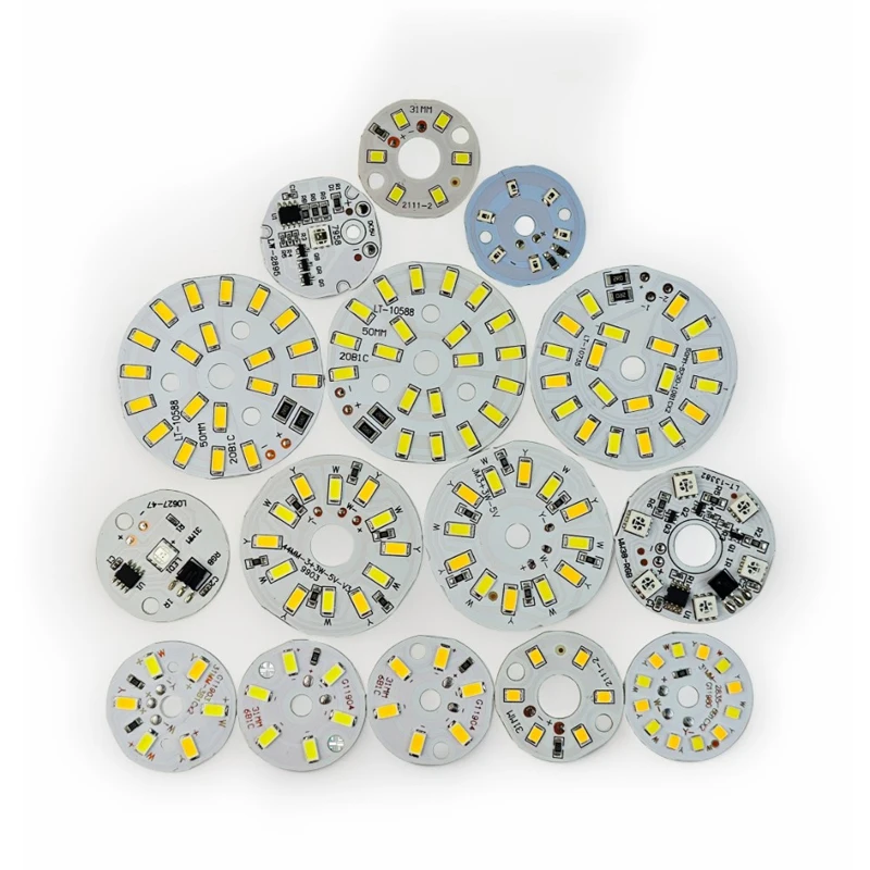 3/5/10 قطعة لوحة إضاءة LED مستديرة تيار مستمر 5 فولت 3 واط الجهد المنخفض 5730 2835 SMD المصابيح 3000 كيلو دافئ أو أبيض 6000 كيلو عكس الضوء لمبة مصباح لوحة #2