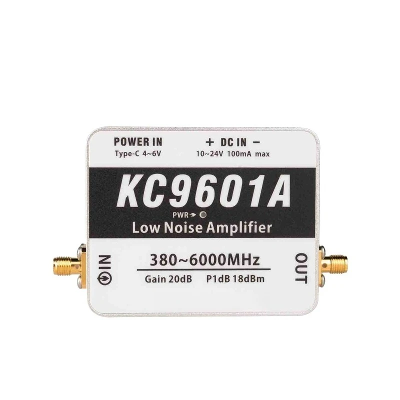 For KC9601A RF Amplifier 6GHz Low Noise 20dB Gain 2.4G High IP3 Amplification Module 5.8G