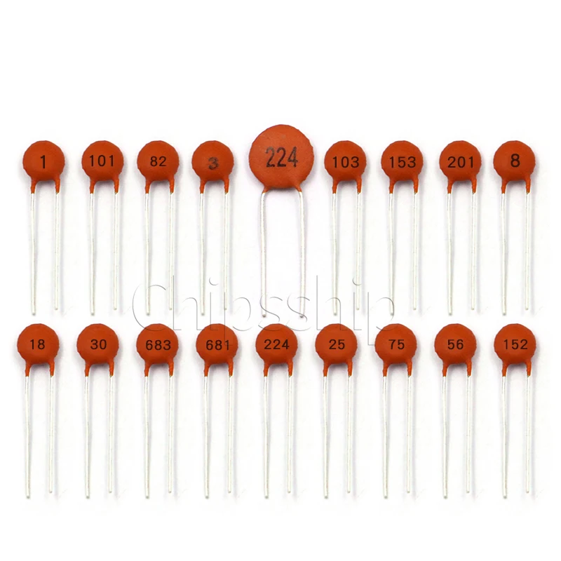 

Ceramic capacitor 50V 30pF 1pF 200 201 100pF 101 683 220nF 224 82 75