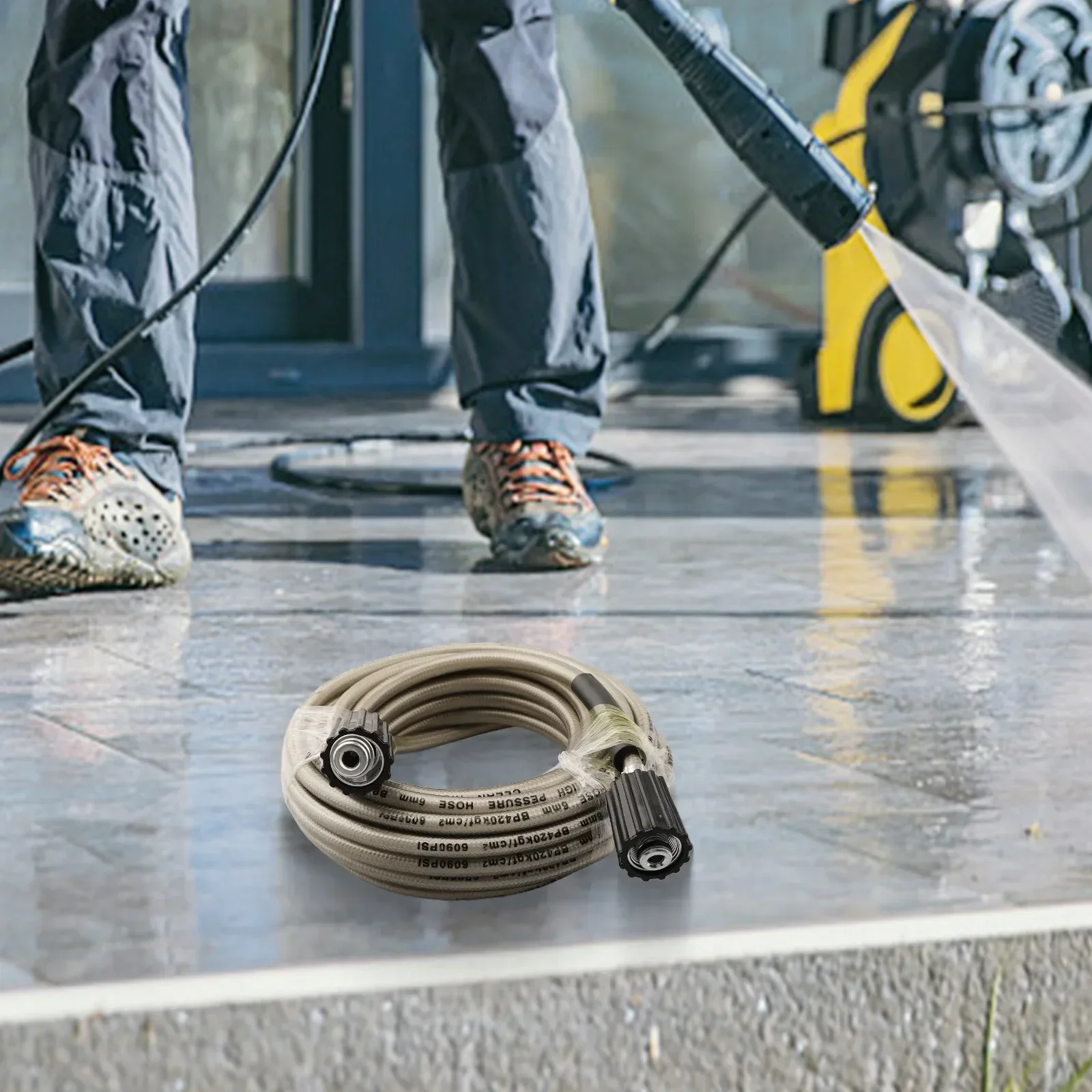 

Drain Pipe Washer Hose Outdoor Cleaning Heat Resistant High Pressure Leak-Free Connection O-ring Sealing Brand New