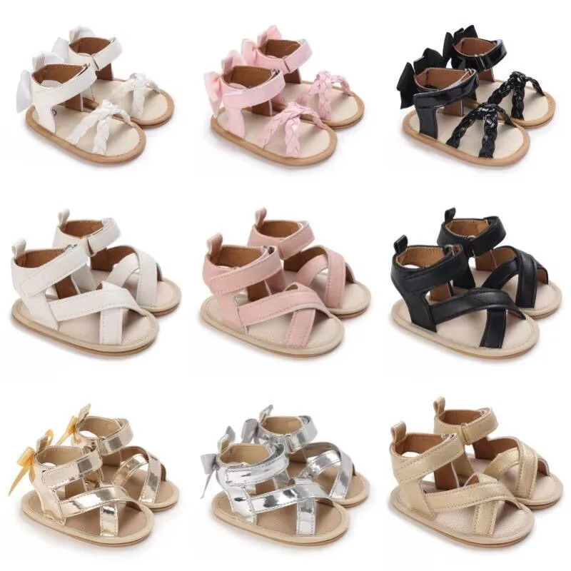 

Summer Baby Girl Comfortable Breathable Sandals 0-1 Year Old Rubber Soled Non Slip Outdoor Walking Shoes