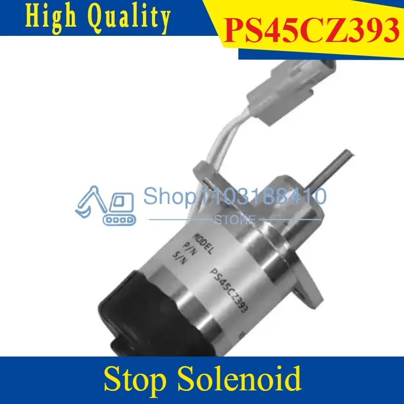 

For 12V Kubota V2607 V3307 Fuel Shut Off Solenoid 1E369-60011 PS45CZ393 High Quality Stop Solenoid PS45CZ250 Engine