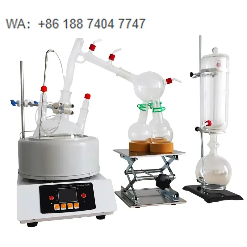 for  5L Automatic Short Path Distillation Kit System with Glass Components for Essential Oils Distillation