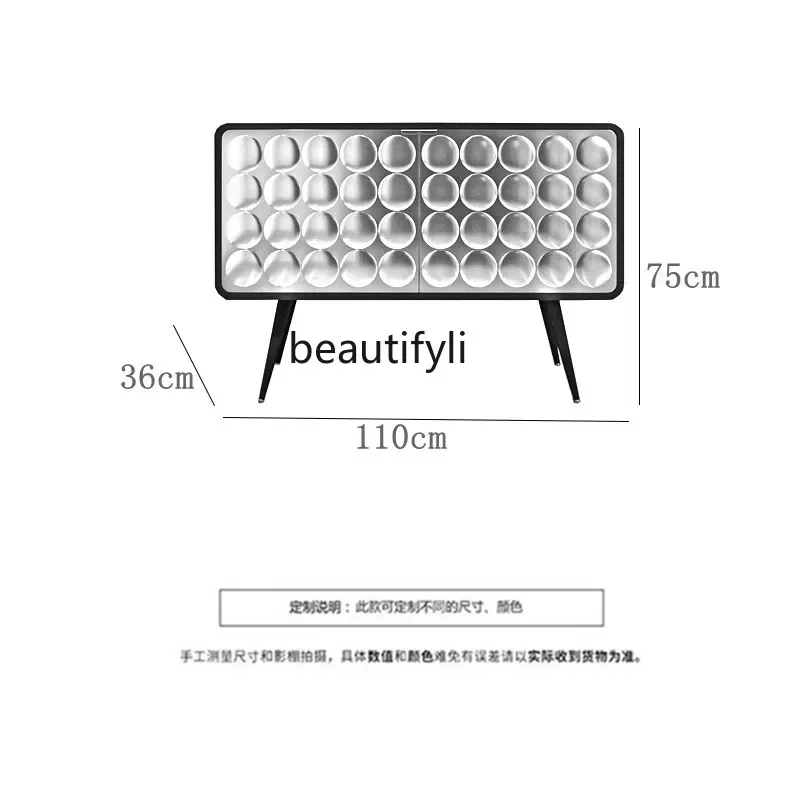 D80 American light luxury door cabinet Solid wood entry living room decorative dining side cabinet Nordic foyer wall side cabine