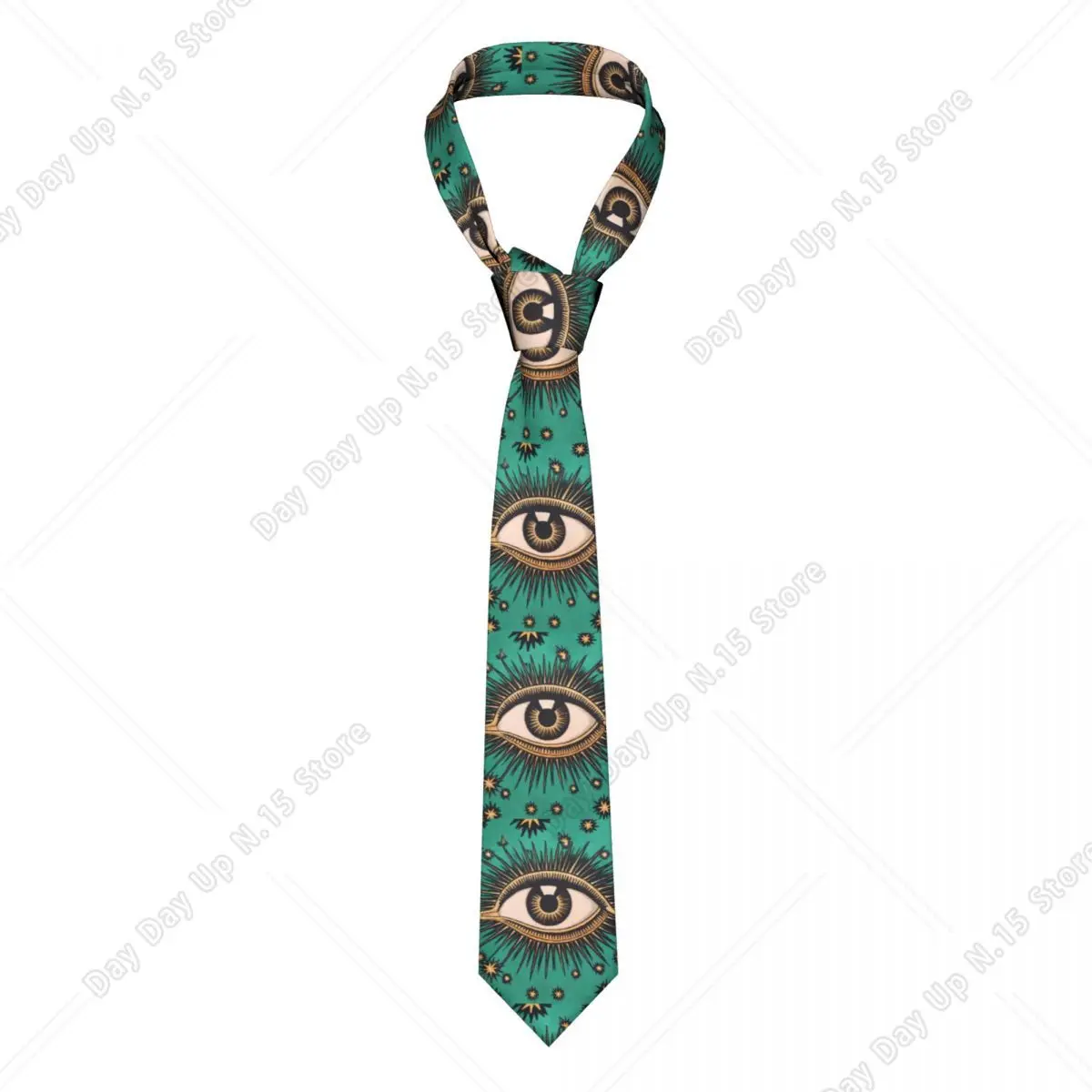 gravata-classica-masculina-de-seda-personalizada-com-olho-que-tudo-ve-e-olhos-misticos-do-mal-para-escritorio