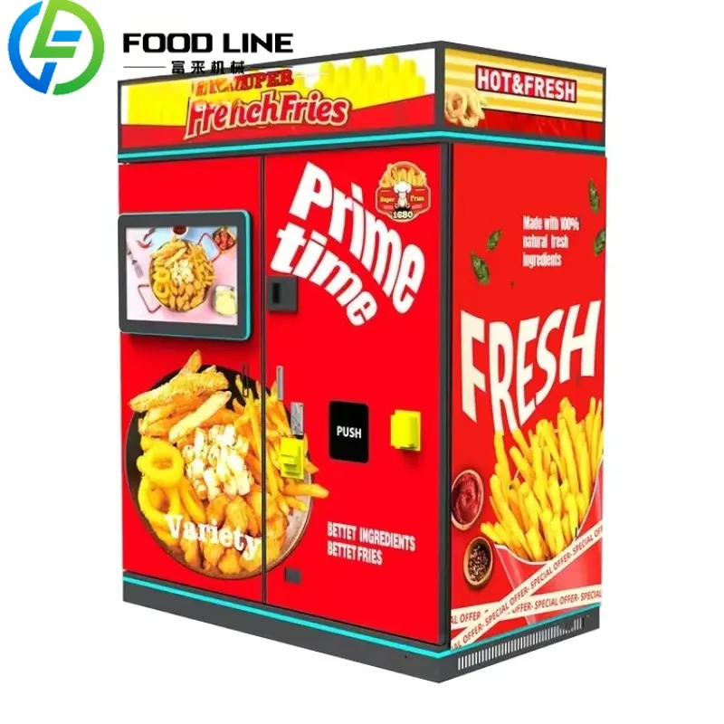 السمك المقلي الكرة البصل الدائري البطاطس المقلية آلة بيع الهواء فراي الطبخ أسرع آلة بيع البطاطس المقلية في العالم