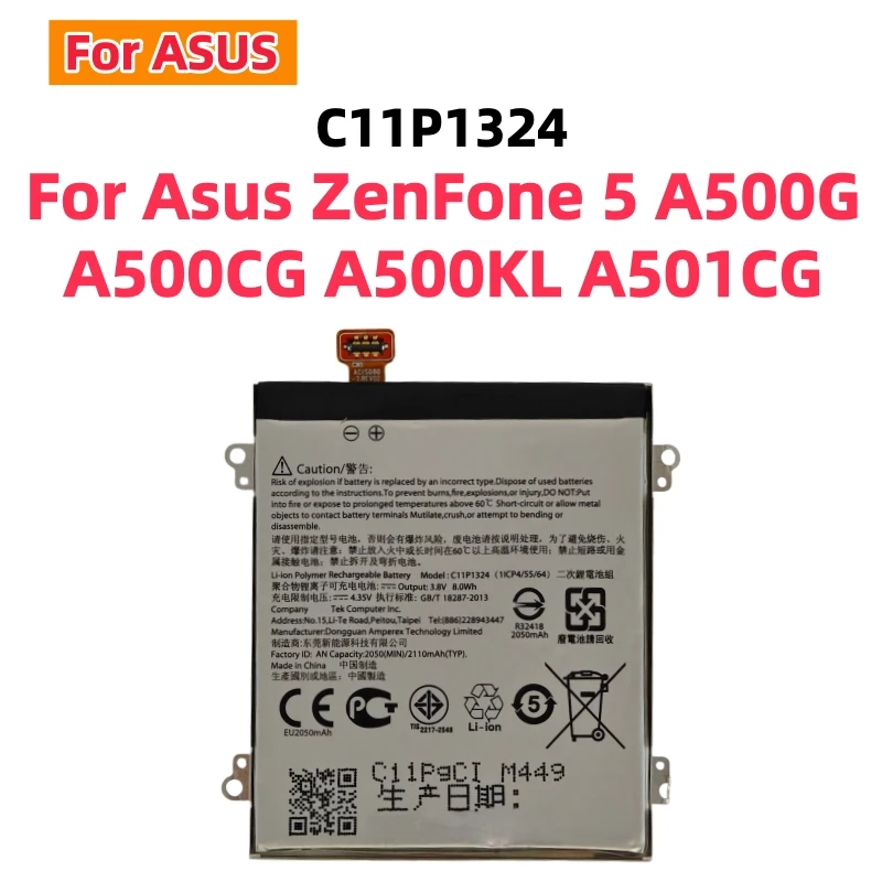 Brand-New Battery C11P1324 2050mAh For ASUS ZenFone 5 A500G Z5 T00J ZENFONE5 A500CG A500KL A501CG Phone Battery + Tools