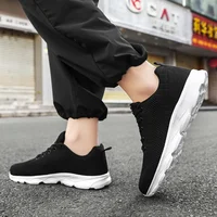 Nouvelles chaussures pour hommes, baskets décontractées respirantes, chaussures de course blanches et noires d'été, chaussures de sport légères et souples pour femmes et hommes 4