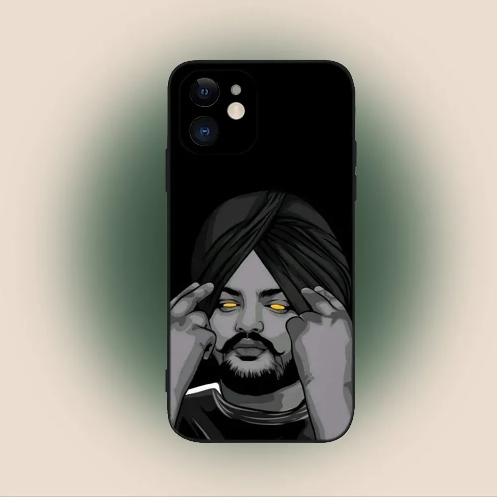 Sidhu Moose Wala  Indian Rapper Phone Case For iPhone 15,14,13,12,11,Plus,Pro Max,XS,X,XR,SE,Mini,8,7 Soft Silicone Black Cover image 2