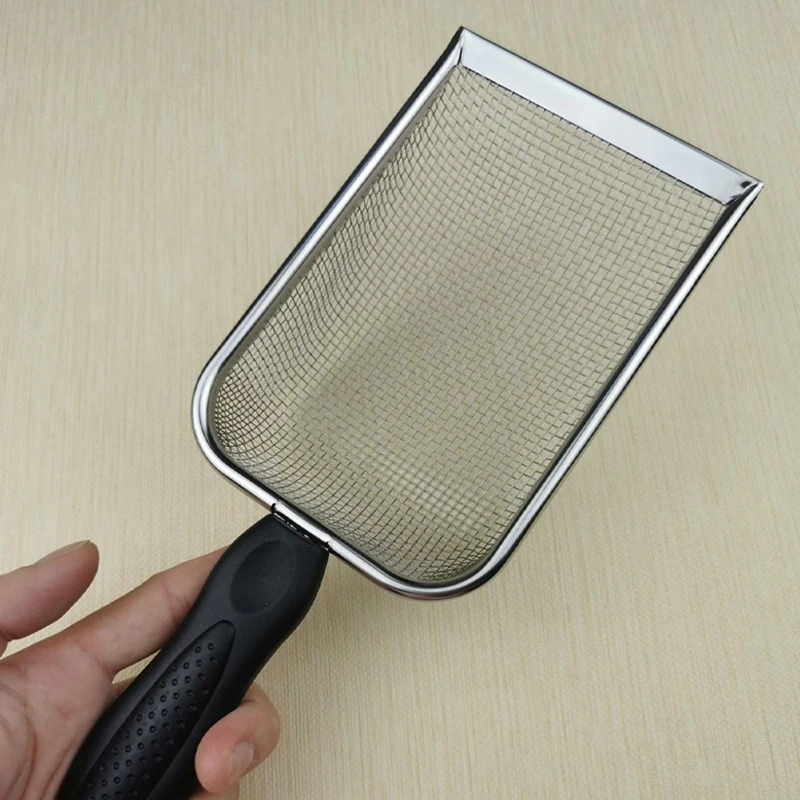 Pet Cleaning Tool Metal Aluminum Alloy Cat Litter Scoop Stainless Steel Durable Handle Pet Poop Shovel