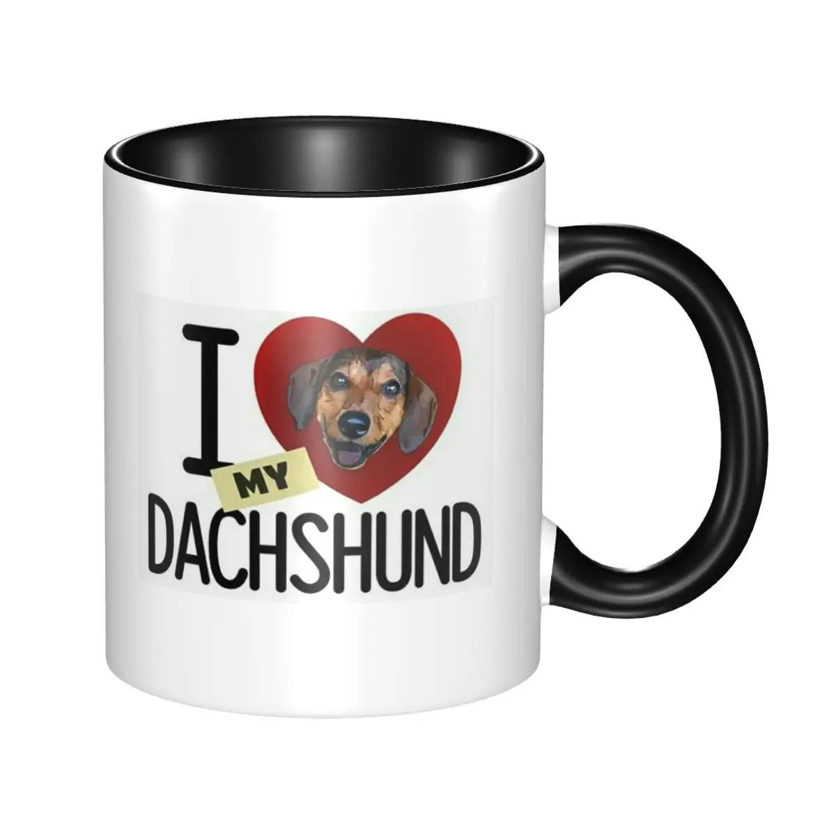 

Dachshund I Love Dog Mug Funny Ceramic Coffee Cups Tea Mugs Milk Cup Drinkware Gift for Woman Man