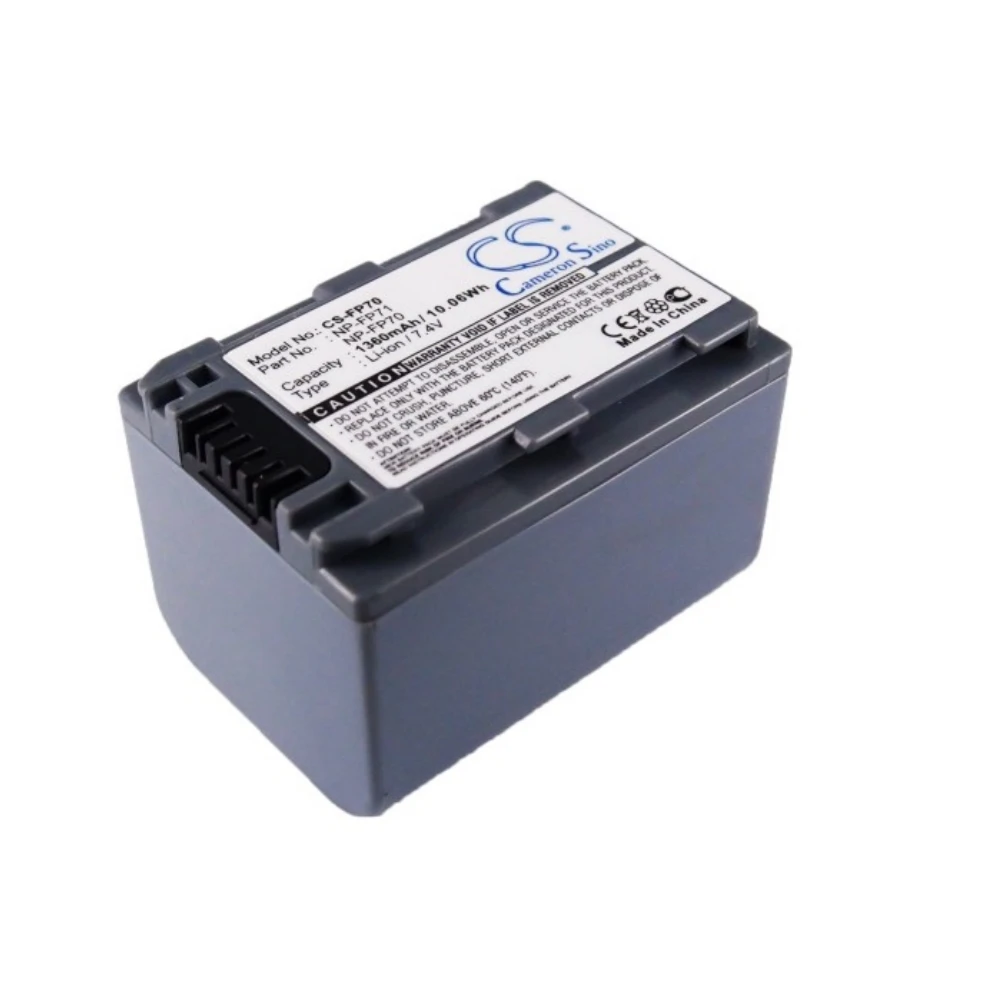 

Li-ion Camera Battery for Sony, 7.4V, 1360mAh, Compatible Models: DCR-DVD105, DCR-SR50, DVD755, DVD805, DVD905, HDR-HC3E