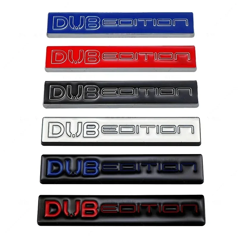 

3D Metal Car DUB EDITION Logo Rear Trunk Front Grille Decals Emblem Badge Sticker For VW Passat Polo Golf GTI Touran Tiguan