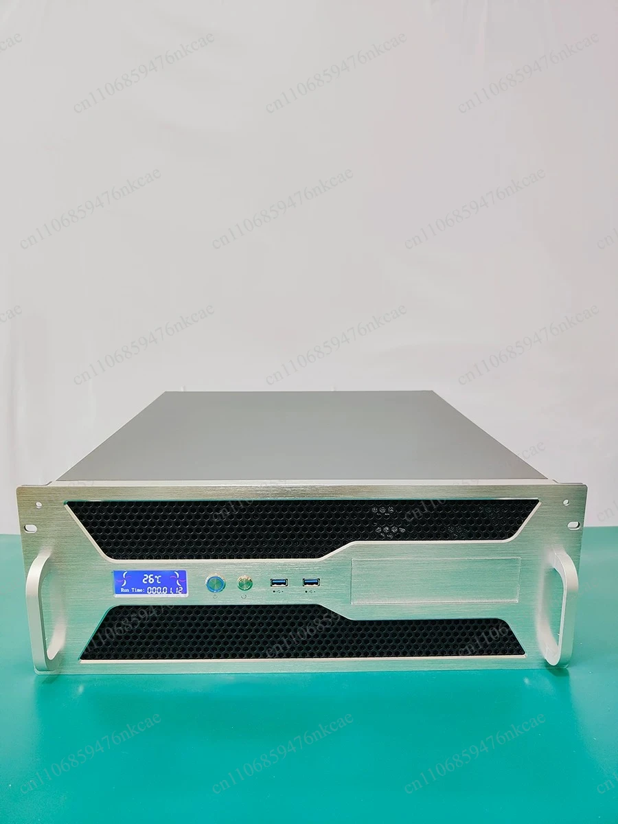 Rack Type Industrial Computer Chassis Aluminum Front Panel USB3.0 Temperature Display Control Host