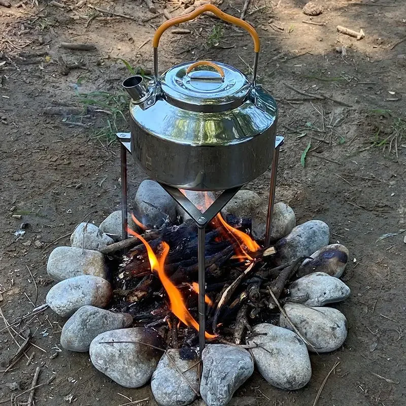 

Stainless Steel Camping Stove, BBQ Stand, Portable Triangle Pot Holder, BC Stand, Campfire Stove Stand