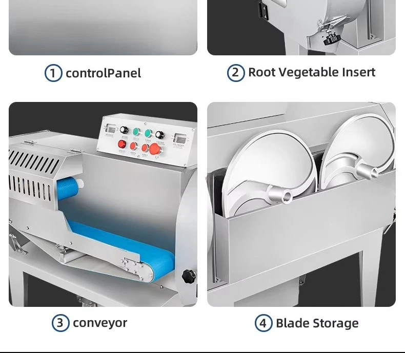 

Electric commercial vegetable and fruit chopper with stainless steel 304 motor, multi-function, suitable for restaurants and hot