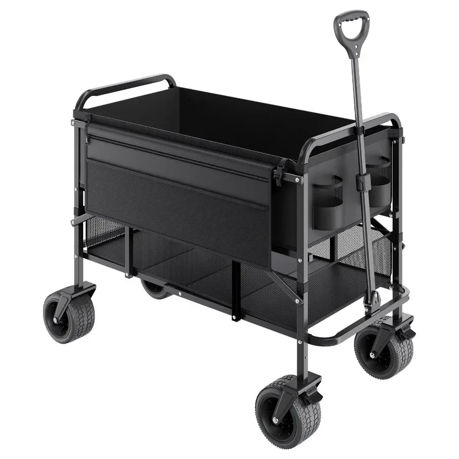 

Double Decker Wagon Collapsible 300L and 450 lbs Heavy Duty Extended Folding Cart