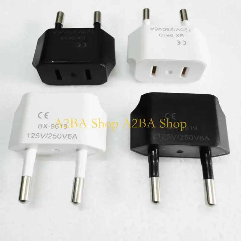 A2BA Europe to US Power Adapter International Outlet Charging Adapter European Travel Plug Adapter for Mobile Phone Laptop