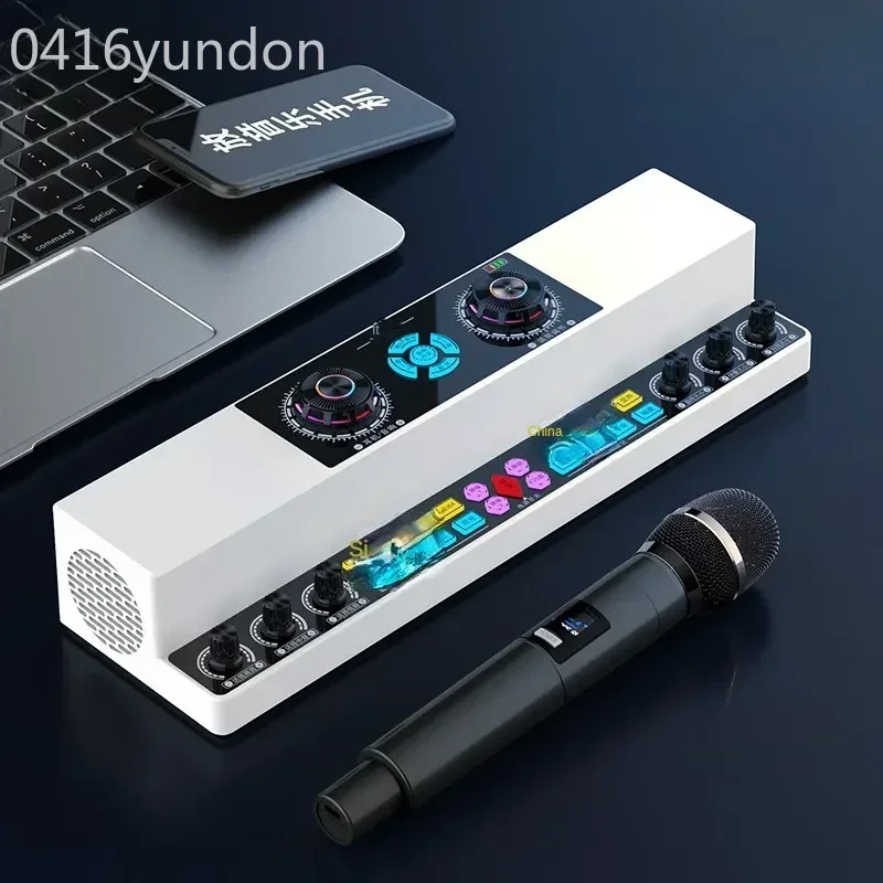 English Version Y6 Live Singing Sound Card Audio All-in-One Indoor Outdoor Square Dance Karaoke Wireless Bluetooth Speaker