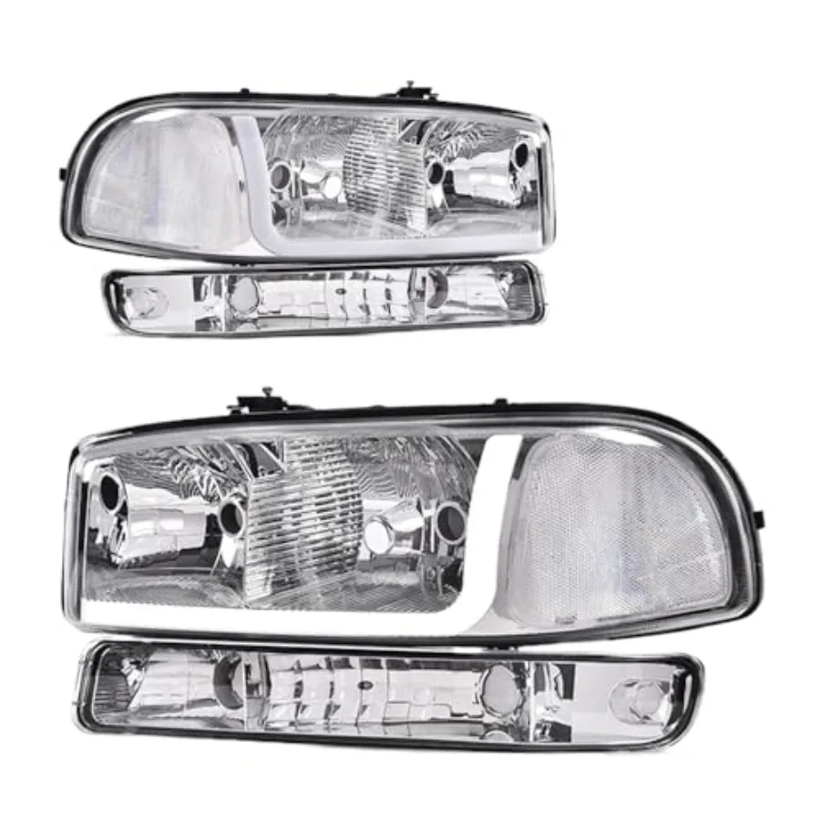 

Светодиодные фары DRL в сборе для GMC Sierra 1500 1999-2007, 1500HD 2001-2007, 2500HD, 3500, GMC Yukon 99-06, черные, высокая яркость