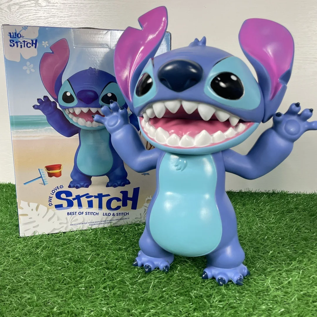 Figur Aksi Koleksi Vinil Jahitan Besar 35Cm-Seri Lilo & Stitch, Dekorasi Meja Film Disney, Hadiah untuk Penggemar & Kolektor