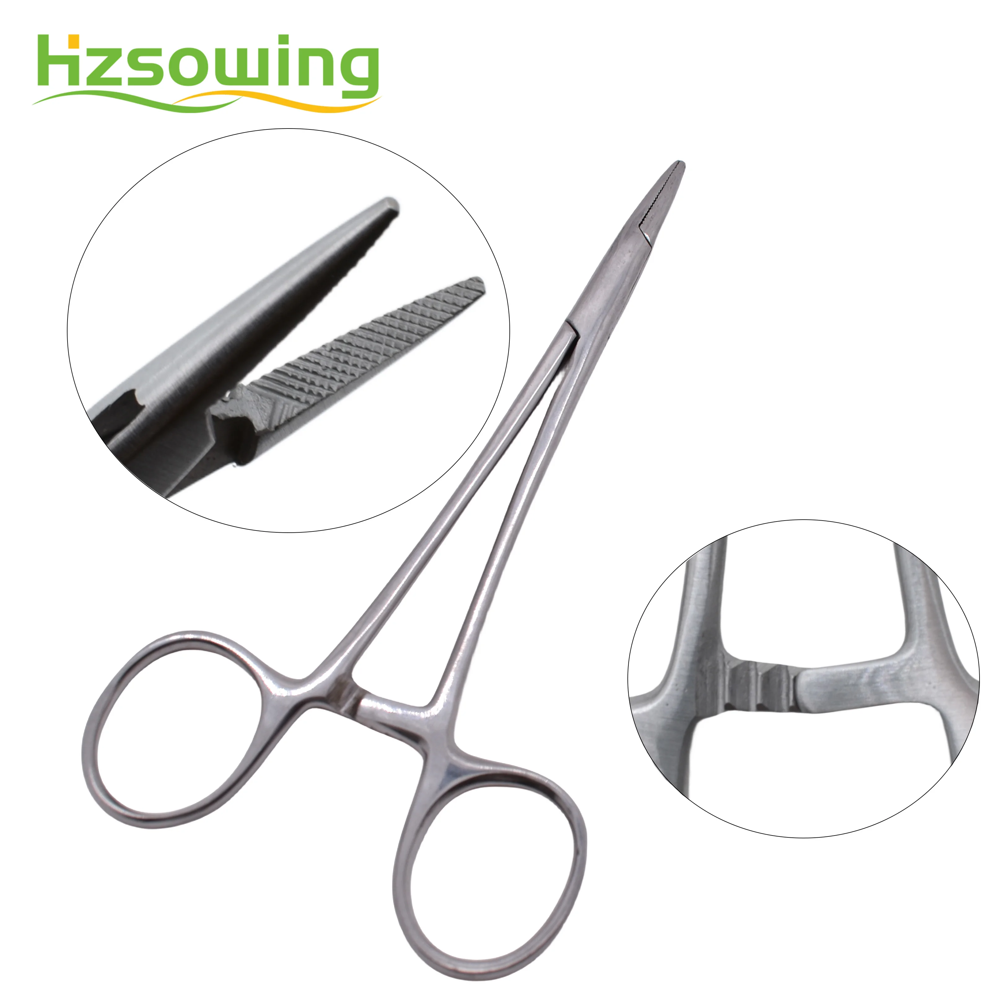 1pcs Needle Holder Surgical Dental Forceps Stainless Steel Hemostatic Clamp Tool Hemostatic Forceps Pliers For Livestock Animal