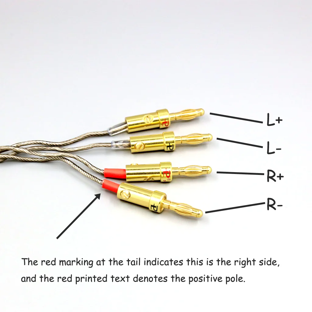 99 % reines Silber + Graphen versilbertes Schild-Kopfhörerkabel für XLR 6,35 mm 4,4 mm 3,5 mm männlich weiblich auf 4 Bananenstecker-Adapter – Detail 1