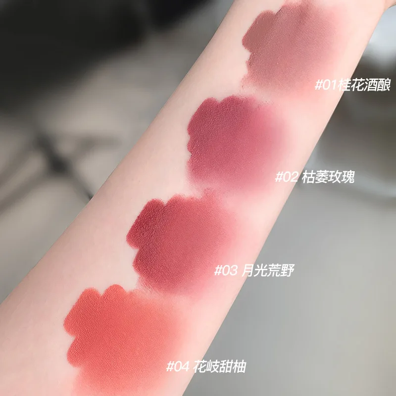 Golden Tube Lipstick Matte Moisturizing Waterproof Long-Lasting Red Lip Tint Non-Stick Cup Lip Mud Nude Lip Balm Cosmetic Makeup