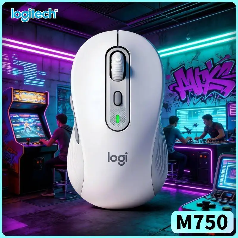 

Logitech M750 Right-Hand Ergonomic Mouse, Wireless, Silent Clicks, Reduces Wrist Strain Effectively M650/M350/M220/M185/M280