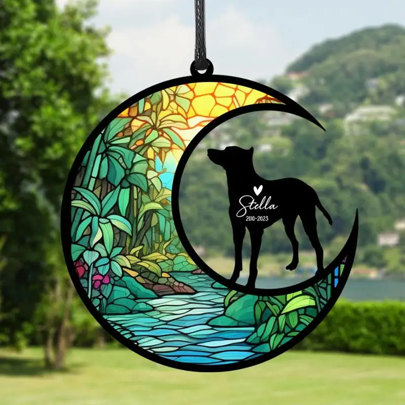 Dog Memorial Decorations Acrylic Dog Memorial Ornament Cute Dangling Ornament Pet Rememberance Decor For Porches Walls Balconies