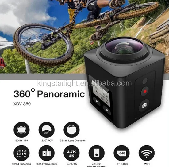 HD V1 panoramic camera 360 degree 4K wifi waterproof action sport DV camera