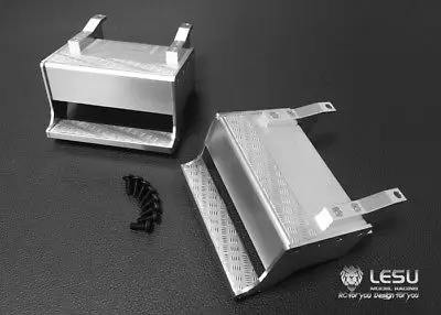 Lesu Metal Tool Box For 1/14 Tamiyaya King Haulery RC Tractor Truck Car 2Pcs TH02296