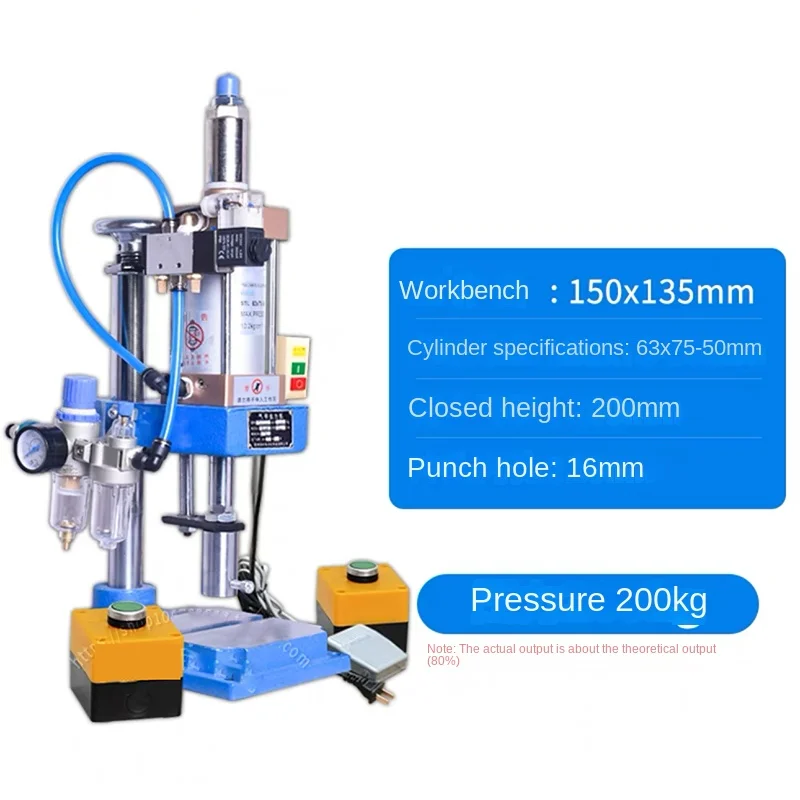 Imagem -05 - Imprensa Pneumática do Pedal Pequeno do Desktop Máquina de Perfuração Mecânica Ajustável 63 220v