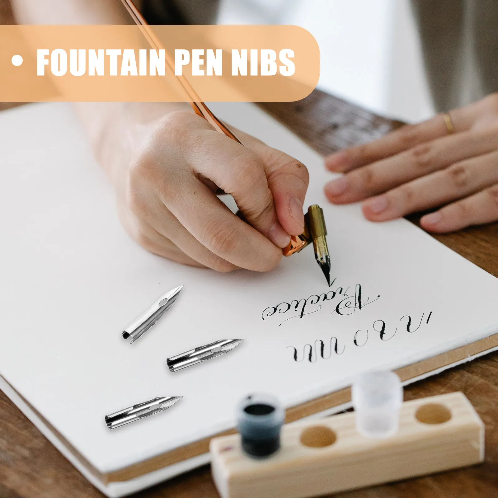 

30Pcs Replacement Calligraphy Pen Nibs Fountain Metal Nibs Smooth Ink Signing Practice Writing Tools Fountain Pen Tips