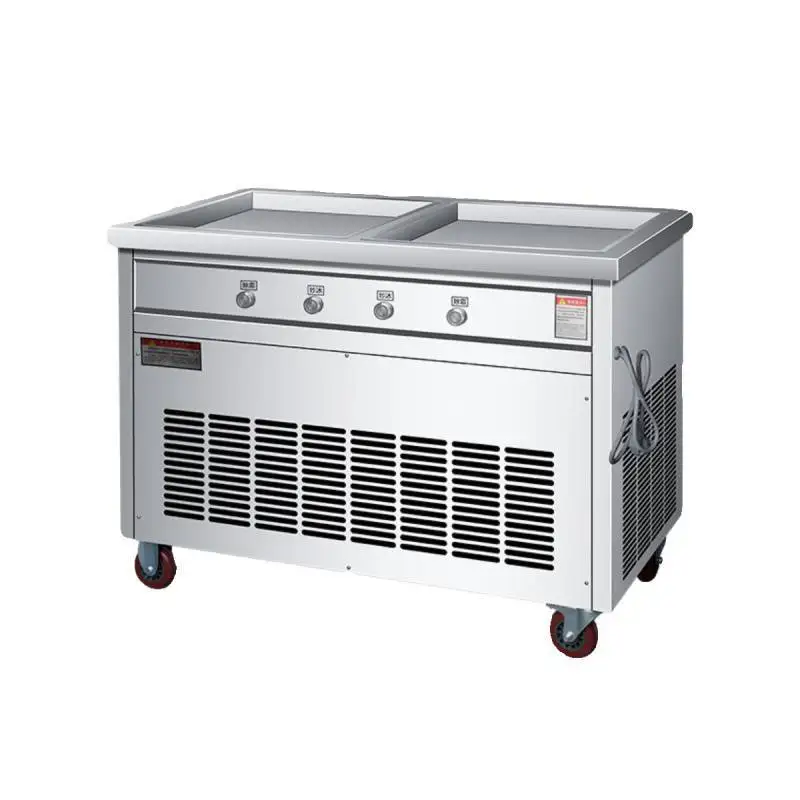 Automatic ice frying machine commercial fried yogurt water juice ice cream roll ice porridge thick cut pan single pot