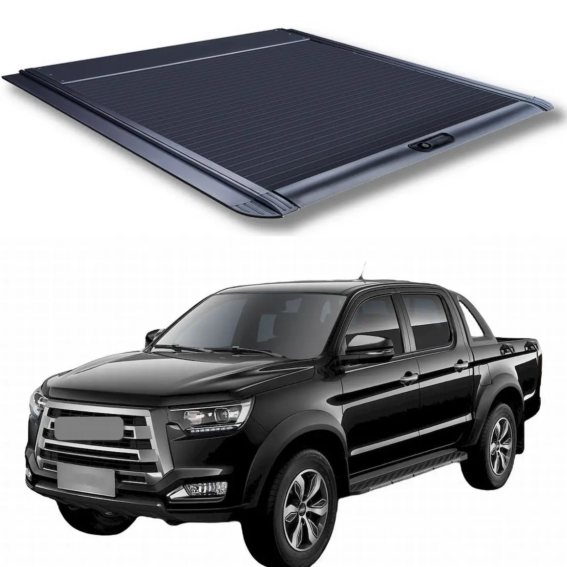 Ousaier Pickup truck  car accessories retractable manual Roller Lid truck bed covers for JAC Shuailing T6/T8 standard bed Frison