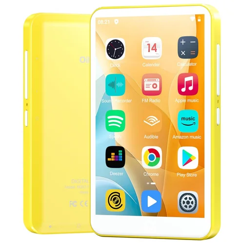 Reproductor de MP3 Android 9.0 de 80 GB (16 GB + 64 GB) con Bluetooth y WiFi, 4,0 pulgadas con parlantes, radio FM, libros electrónicos, capacidad de hasta 512 GB