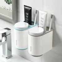 Toothbrush Holder Bathroom Accessories Set Wall Mount Toothbrush Cup Storage Rack Toothbrush Shaver Case Household Rack