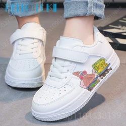 Spongebob dziewczęce buty trampki dla dzieci studenckie buty do koszykówki na co dzień Stitch dziecięce trampki modne buty sportowe do biegania