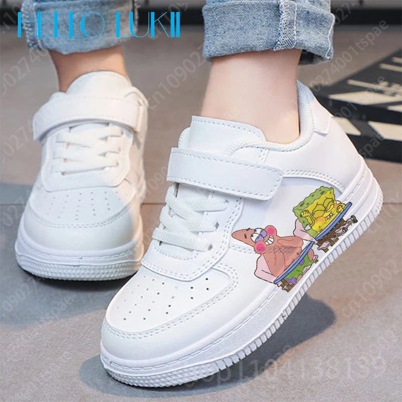 Spongebob girls Shoes sneakers for children Student Casual basketball shoes Stitch Kid Sneakers Running Fashion Sports Shoes